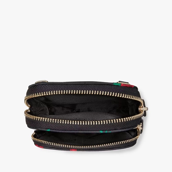 Kate Spade Chelsea Rose Toss North South Crossbody Bag Black - Picture 11 of 12